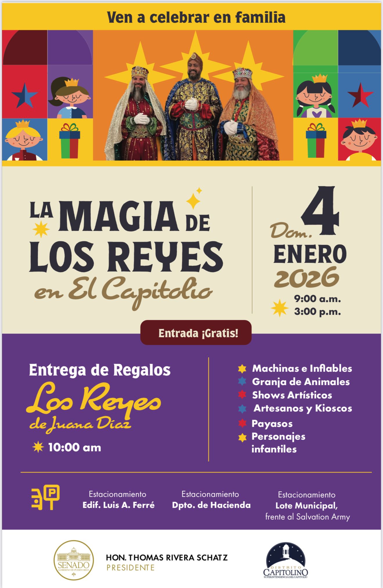 Imagen de El Senado recibirá a los Reyes Magos de Juana Díaz en tradicional actividad